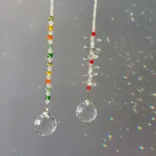 2 шт./компл. 30 мм с украшением в виде кристаллов окна Ловец Солнца коллекция бисера в стиле «Ловца снов» окна садовый декор Радуга, прозрачного хрусталя призмы