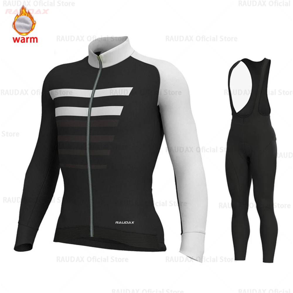 

ALEing Pro team 2020 winter thermal wool cycling clothing for men long-sleeved cycling jersey suit MTB clothes bib pants set