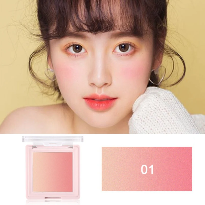 

Two-color Gradient Blush Waterproof Smudge-proof Long Lasting Shiny Blusher Facial Makeup Pallete New