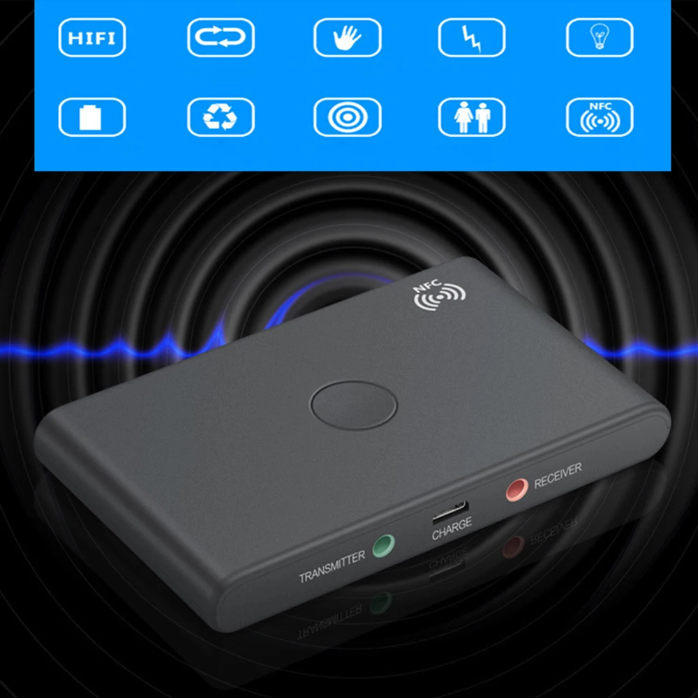 Kebidu 2в1 Bluetooth передатчик приемник NFC для ТВ DVD Mp3 PC 3,5 мм Беспроводная стерео Музыка Аудио кабельный ключ доступа Bluetooth V4.2