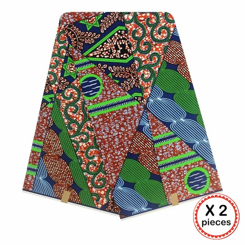 Африканская ткань с восковым принтом, хлопковая ткань для шитья, Анкара, африканская ткань, 12 ярдов, Нигерия, Гана, свадебная одежда, платье 91718