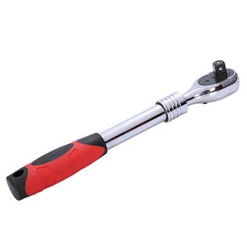 

1/2 Inch Two-Way Ratchet Wrench Retractable Fast Long Sleeve Large Flying Wrench 72 Tooth Telescopic Handle Afterburner Tool