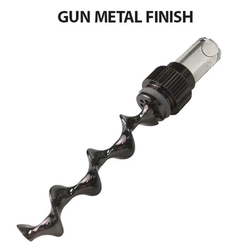 Portable Glass Spiral Orbit Pipe V12 Mini Twisty Metal Tip Smoking Cigarette Tool  Blunt Dry Herb Pipe with Cleaning Brush - Image 2