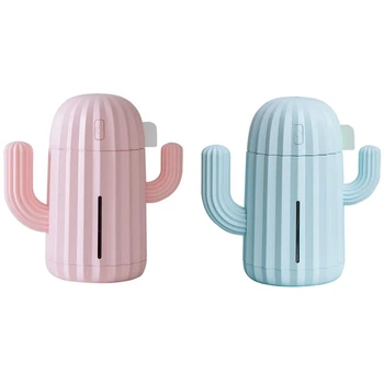 

340ML USB air Humidifier Cactus Timing aromatherapy Diffuser Mist Maker