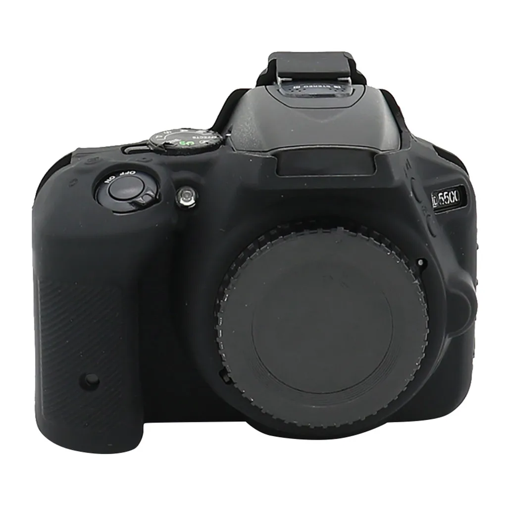 Чехол для камеры Nikon D90 D3300 D3400 D3500 D5100 D5200 D5300 D5500 D5600 DSLR мягкий силиконовый резиновый защитный чехол - Цвет: Черный цвет