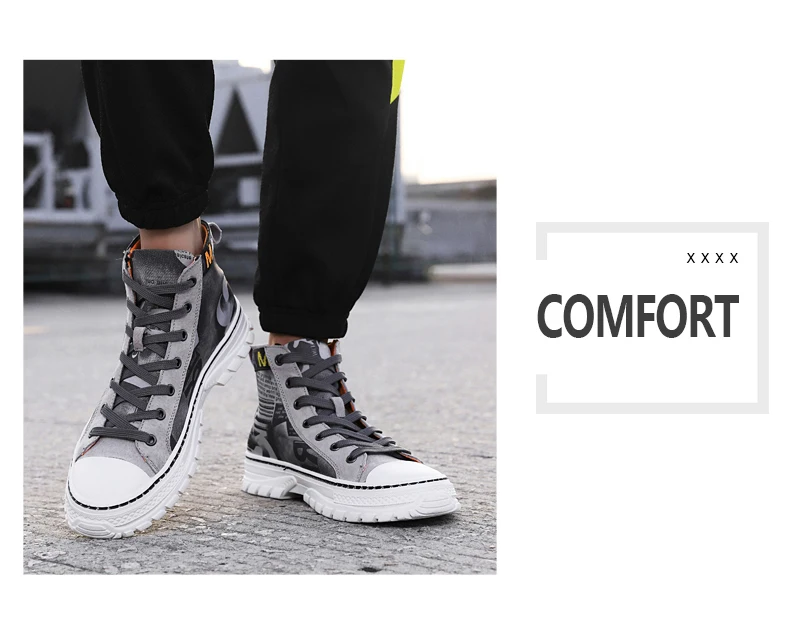 Hip Hop Shoes Men Fashion Autumn High Top Sneakers Canvas Shoes Men Chausure Homme Breath Men Sneakers Luxury Sneakers Men