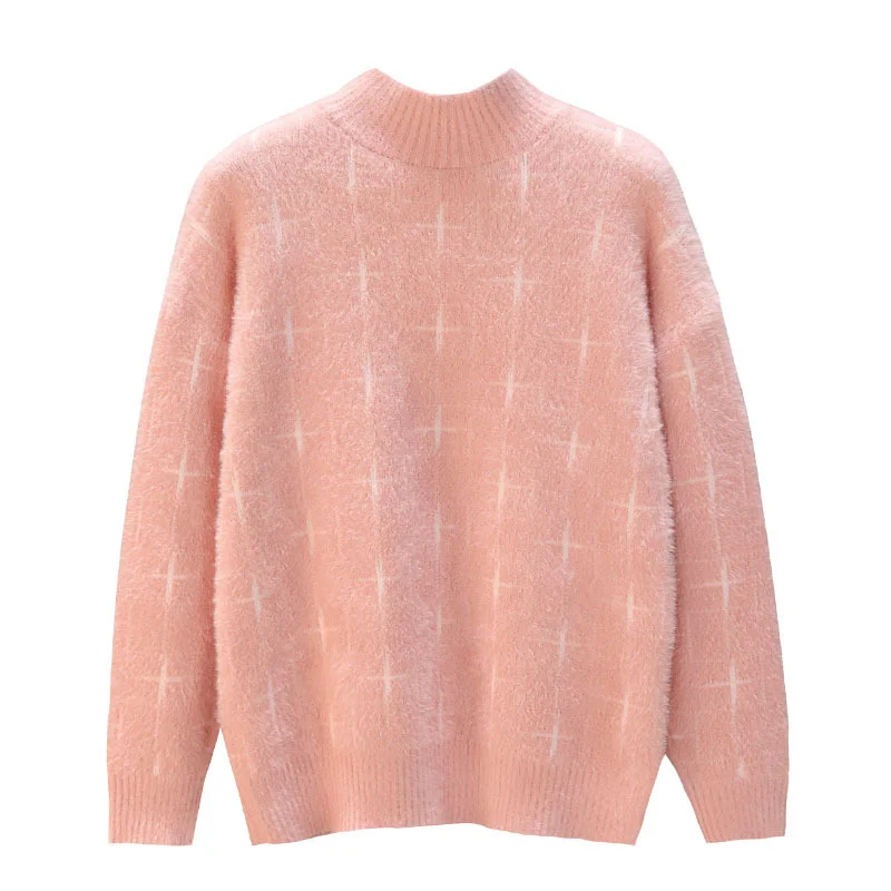 CMAZ Real Online Celebrity Pullover Sweater Female Autumn and Winter Mink-like Wool | Женская одежда