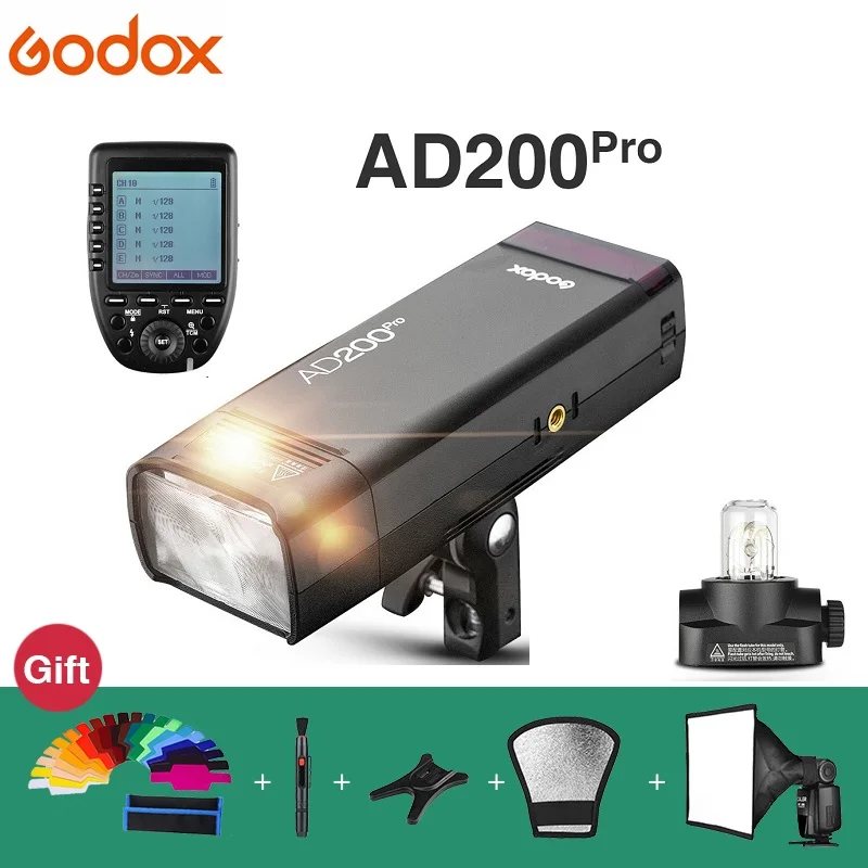 Бесплатная доставка Godox AD200Pro наружный светильник вспышки 200Ws ttl 2 4G 1/8000 HSS 0 01 1 8 s