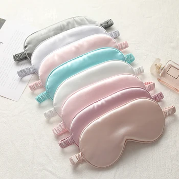 

Imitated Silk Eye Patch Shading Sleep Eye Mask Protection Adjustable Eyepatch Travel Relax Cover Blindfold Eye Care Tools