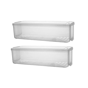 

2PCS Multi-Layer Crisper Kitchen Storage Box Refrigerator Freeze Food Storage Box Household Storage Container Lid Egg Box