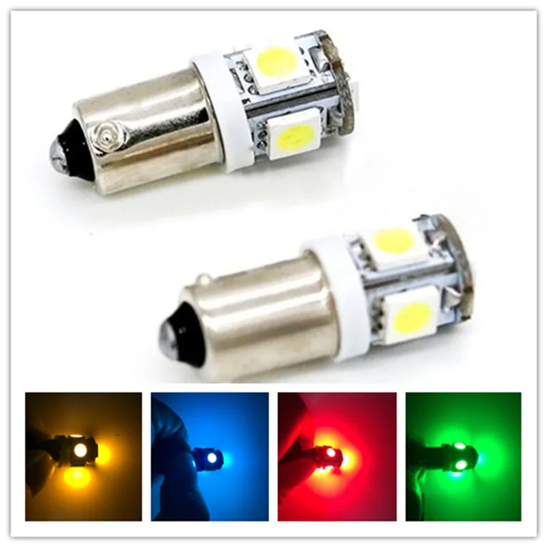 

12V 5W Car Auto Bulb Turn Signal Light BA9S T4W 5050 5smd LED Lamp Car Marker Lamps Car LED Light Bulb Reverse Clearance Light
