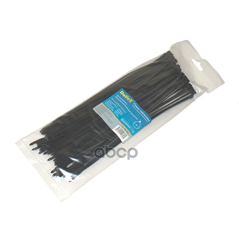 Хомут Стяжка 4х250 Нейлоновая(Уп. 100 Шт.) Черный DOLLEX арт. SN-426