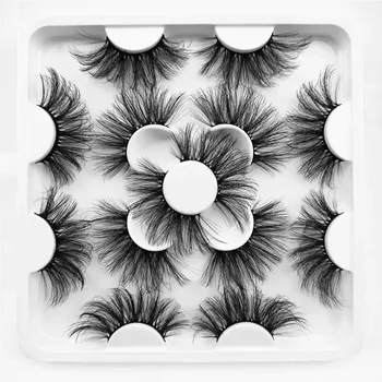 

7 Pairs 25mm fake Eyelashes 100% 3D Mink Eyelashes Dense Natural Dramatic Volume Eyelashes Extension False Eyelashes