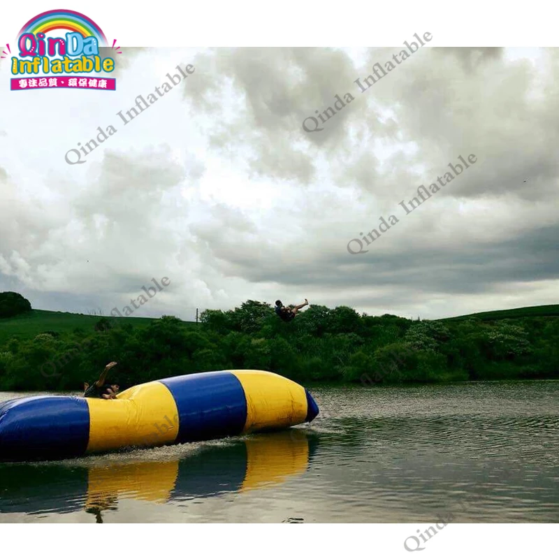 Price Factory Custom Inflatable Water Jumping Pillow Bag/ Inflatable Air Blast Water Blob For Water Game