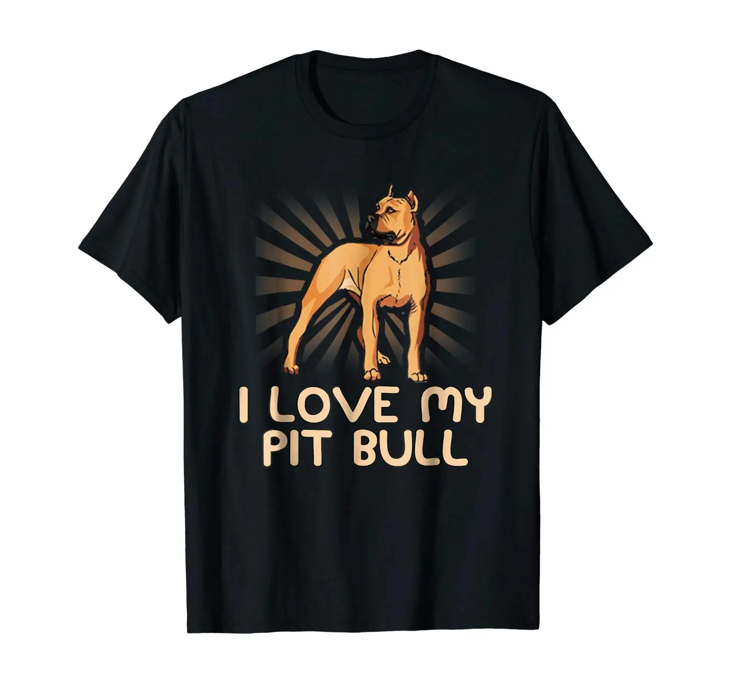 Футболка с надписью I Love My Pit Bull Pitbull Lover | Мужская одежда