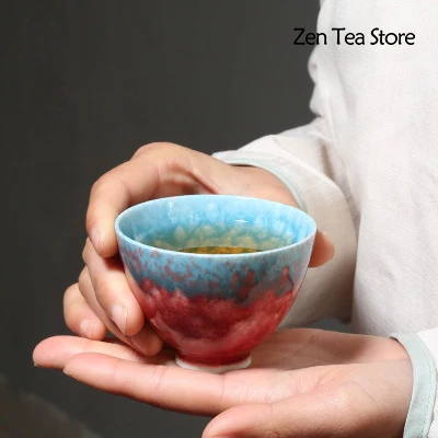 

Чашка для чая в стиле обжига с чернилами, керамические чашки для чая, кружка для пива, кунг-фу, чашка для виски, посуда для напитков, керамический чайный набор, подарок для дома