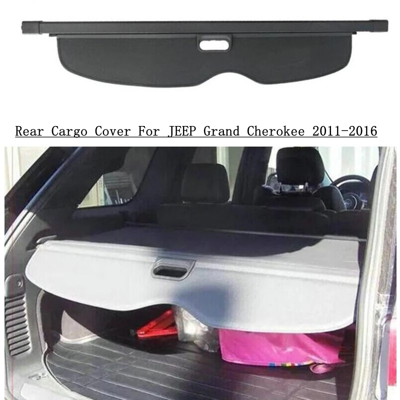 Acheter Porte-bagages pour coffre arrière de voiture, couverture de  chargement rétractable, bouclier d'ombrage de sécurité, support d'étagère  adapté pour JEEP Grand Cherokee