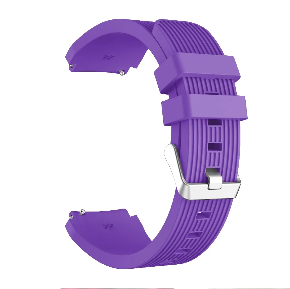 Ремешок для Xiaomi Huami Amazfit GTR 47 мм/Pace/Amazfit Stratos 2 2s смарт часы силиконовый ремешок 22 мм Сменные аксессуары Correa - Цвет: Purple
