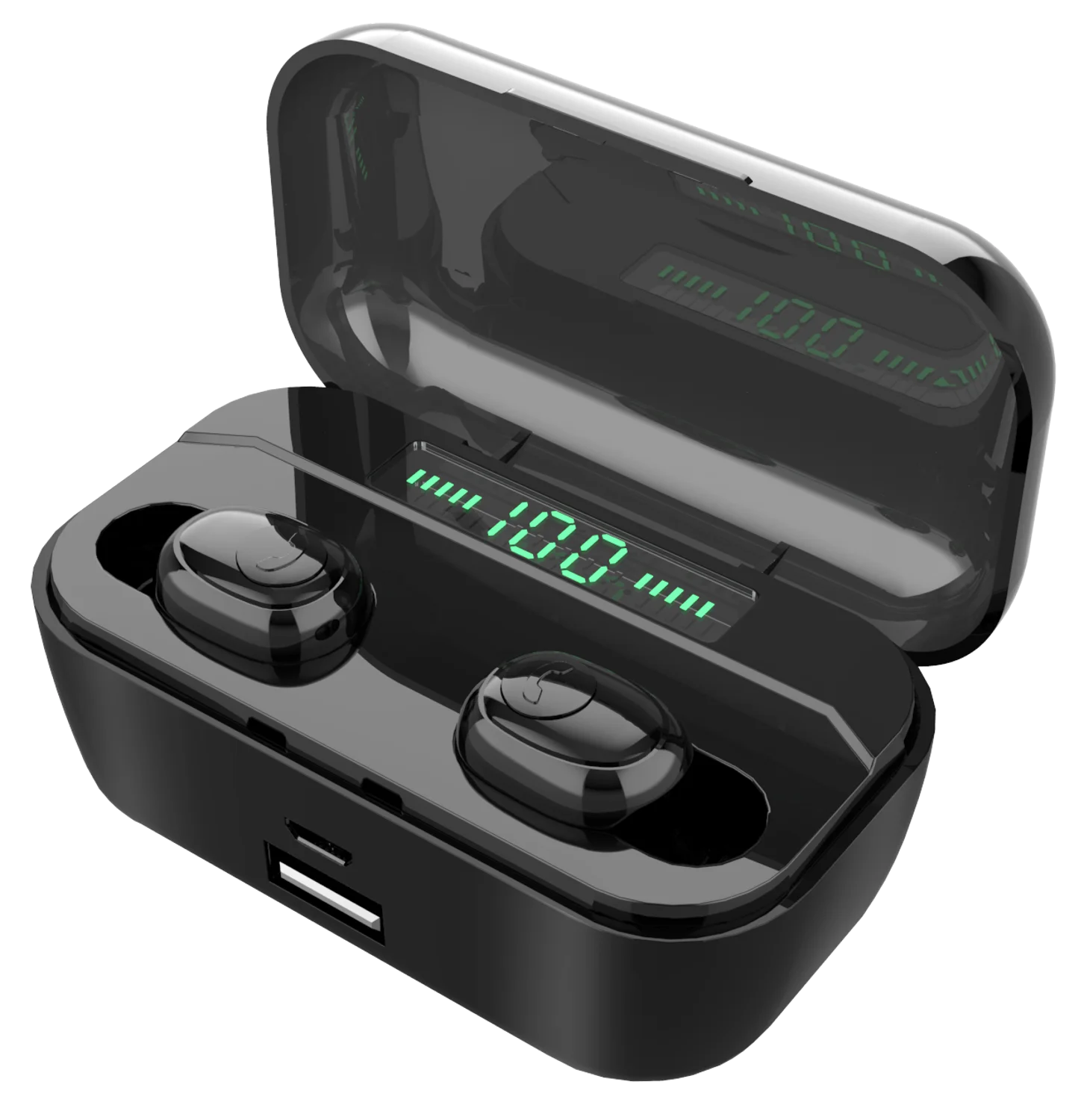 TWS 5.0 Bluetooth Stereo Earphone Wireless Earphones IPX7 Waterproof Earphones 3500mAh LED Smart Power Bank Phone Holder G6S