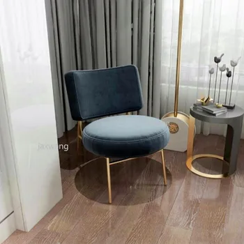 

Customizable Nordic Lazy Single Sofa Iron Leisure Chair Creative Clothing Balcony Living Room Chair Bedroom Sofa Chair
