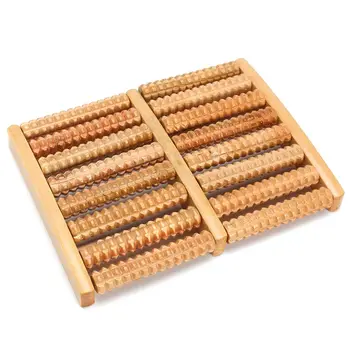 

Wooden Foot Roller Wood Care Massage Reflexology Relax Relief Massage, 8 Rows (Big Size&Two Feet)