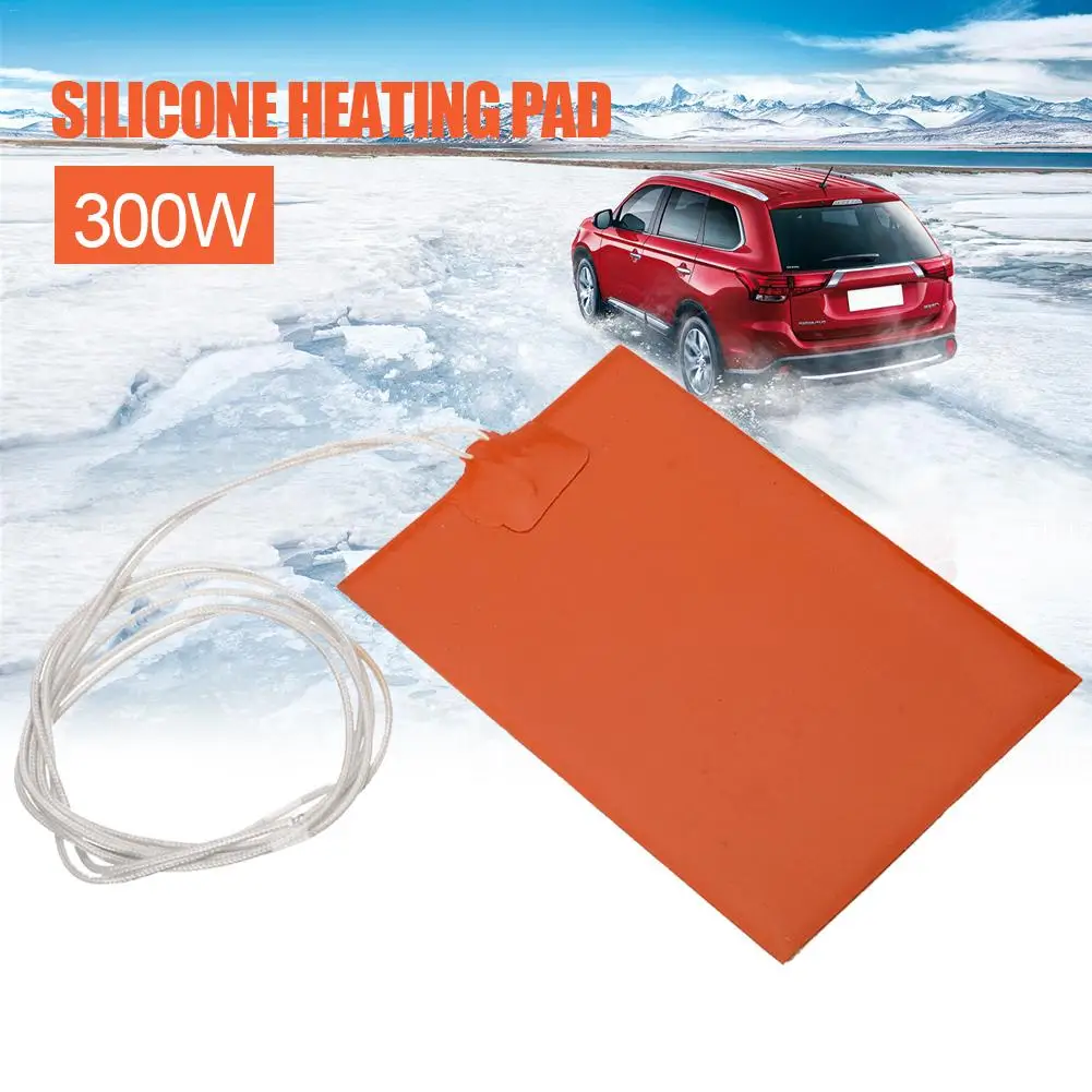 300W 220V Universal Fuel Tank Water Tank Rubber Heating Mat Engine Oil
