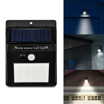 

Induction Light Solar Power IP65 Waterproof Motion Activated Garden Home Outdoor Wall Lamp Fence Light 16LED Light-Controlled