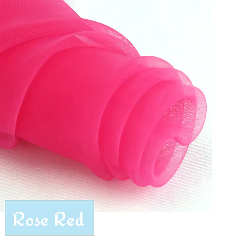 Rose Red 75 см/1 метр Eugene марлевая ткань черно-белая свадебная марлевая сетка Прозрачный жесткий газ, кружево, ткань шифон ткань - Цвет: Rose Red