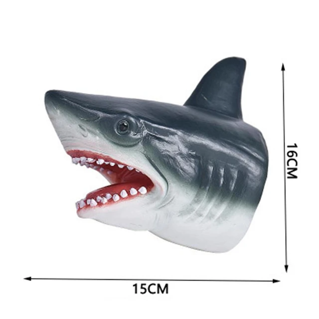Shark Hand Puppet Simulation Animal Head Gloves Kids Toys Gift Hand Puppet Shark Figure Model For Child Scaring Gag Jokes Toy 6