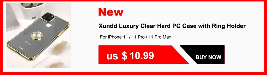 Xundd противоударный чехол для iPhone 11 Pro прозрачный PC+ TPU бампер чехол для телефона для iPhone 11/11 Pro Max магическое кольцо чехол