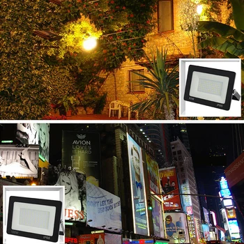 

LED Floodlight 50W 30W 20W Ultra Thin Led Flood Light Spotlight Outdoor 220V IP65 SMD 5730 Outdoor Gate Street Garden Wall light