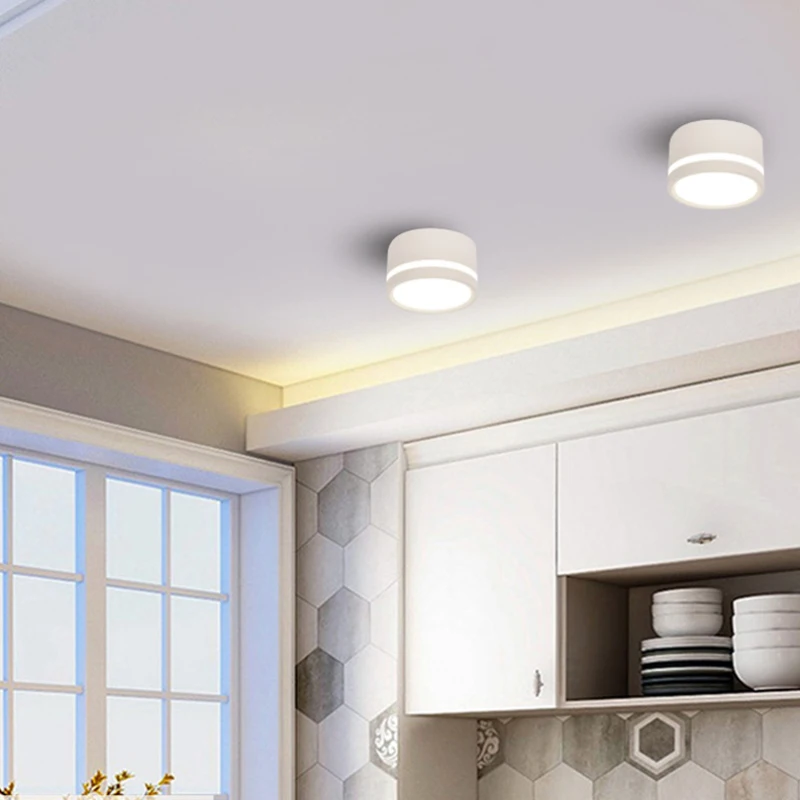 Surface Mounted Led Downlight 12W 15W 5W 7W 9W Side Guide Light lamp for ceiling spot lights 220V Ceiling Fixtures Lighting led downlight recessed ceiling spotlight