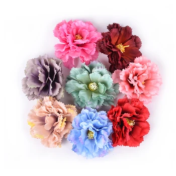 

10pc 8cm peony Artificial Flower Silk Fake Flower For Wedding Home Decorative Flowers DIY Wreath Gift Box Fake Flower Decoration
