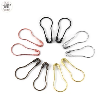 

Linsoir 100pcs/lot Safety Pin 6 Color Iron Gourd-Shaped Pins Length 20mm Width 9mm Clothing And Clothing Accessories Universal