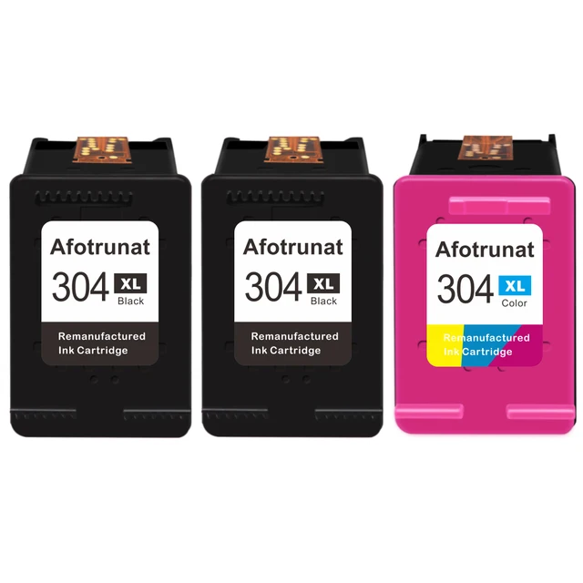 Afotrunat Compatible ink cartridge for HP 304 304XL HP DeskJet 2620 2625 2630 2635 3700 3720 3730 3735 3755 Envy 5010 5010 5020 5055 304 2B + C