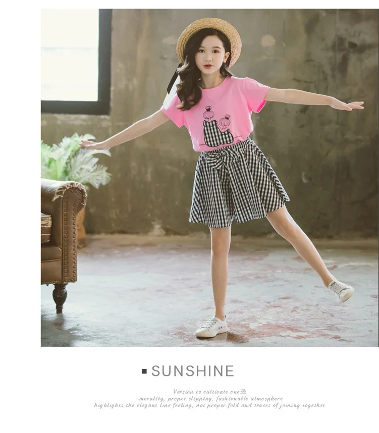 New Summer baby kids Girls Clothes Children Set Outfits