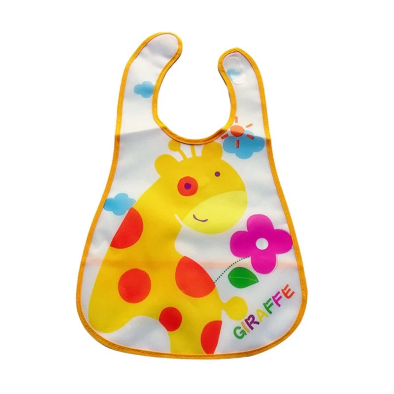 Baby Waterproof Bibs Cotton Feeding Smock Cartoon Cute Pattern Boys Girls Burp Cloths Infant Slobber Saliva Towel 0-3 Years - Цвет: as picture shown