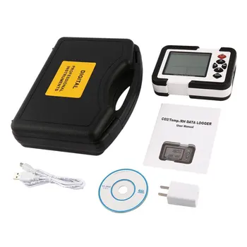 

TY-17Desktop Carbon Dioxide Data logger Gas Detector Analyzer Monitor LCD/PC Dioxide Air Temperature Humidity Data