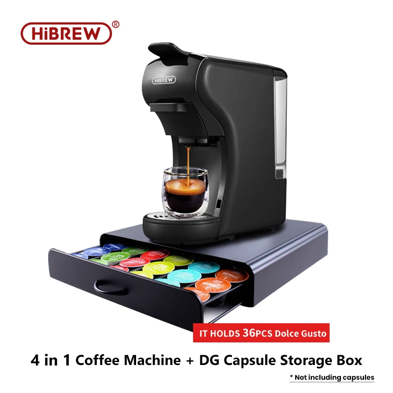 HiBREW 4 in 1 multiple capsule espresso coffee machine and Dolce Gusto /Nespresso Capsule Rack/Storage Box
