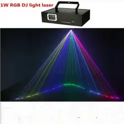 1000 МВт rgb Полноцветный анимационный проектор 1 Вт DJ Свет лазерный rgb лазерные диджейские огни луч DMX фонарь разноцветный