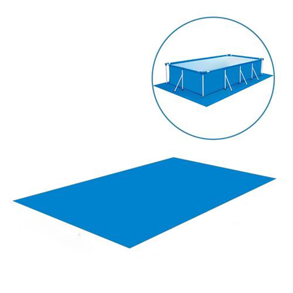 Alfombrilla estilo PISCINA RECTANGULAR, suelo de piscina plegable, tela protectora para piscina