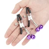 Erotic Breast Clips Nipple Stimulator Adult Games Sex Toys for Couples Flirting Nipple Clamps Metal purple Bells Rubber clip new 1