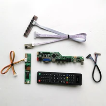 Для LP141X8-A1/A1M3 USB VGA HDMI AV RF ЖК-панель монитора TV56 плата контроллера клавиатура+ инвертор+ пульт дистанционного управления LVDS 20Pin 1CCFL DIY kit