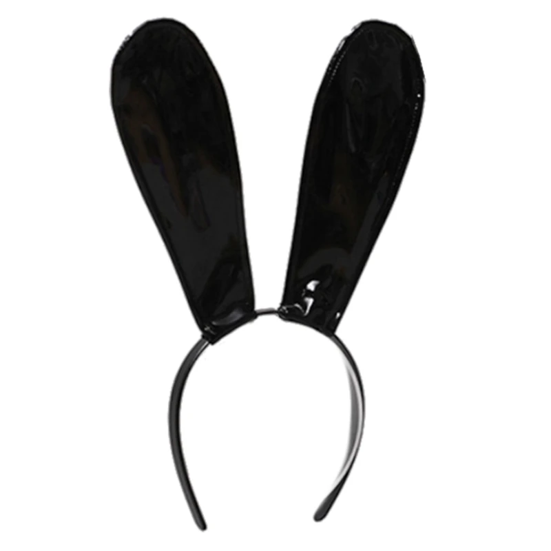 funny halloween costumes Leather Rabbit Ears Headband Handmade Sexy Bunny Ears Hairband Easter Halloween Cosplay Props Theme Hair Accessories yandy costumes Cosplay Costumes