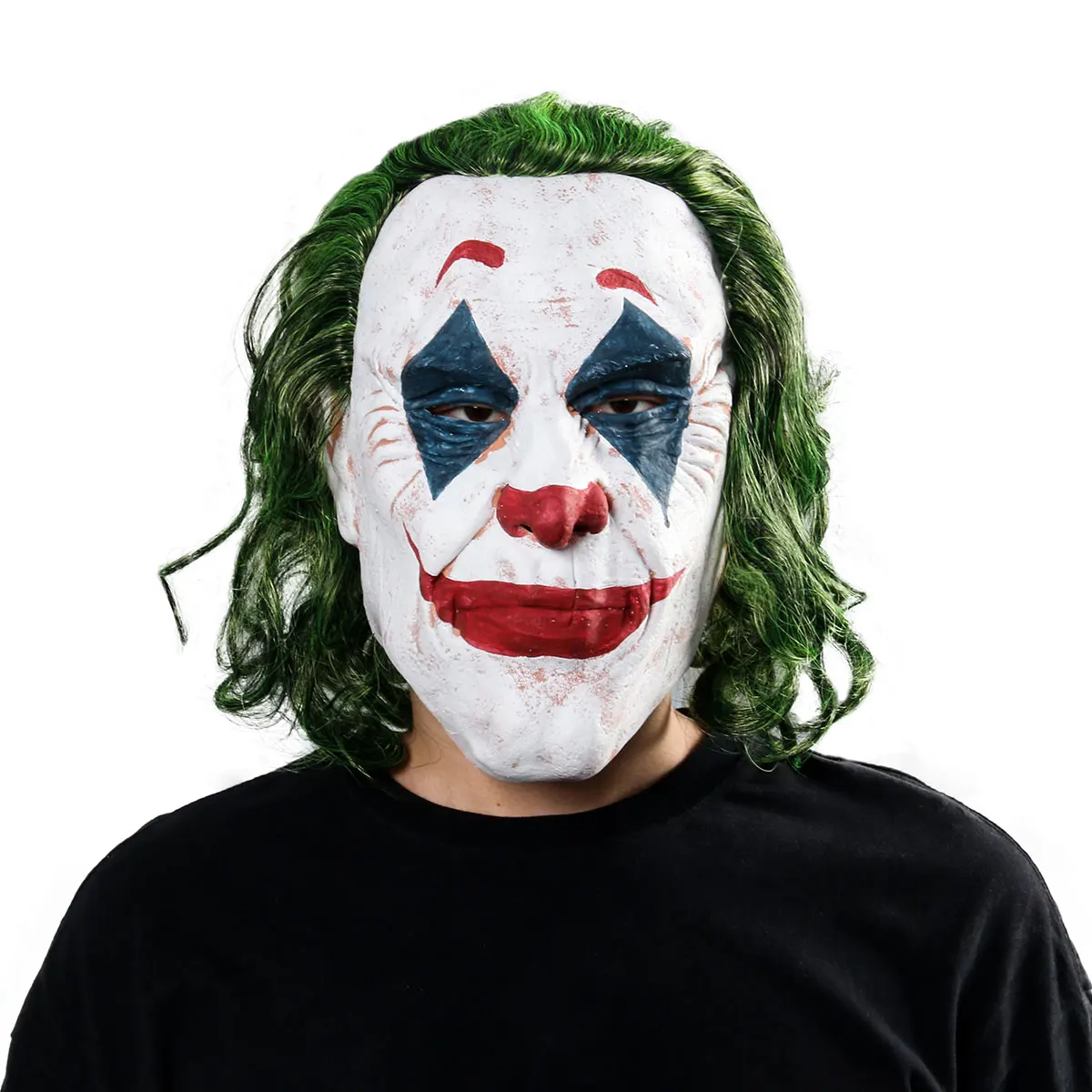 Green Hair Wig Halloween Party Costume Props New Horror Movie Joker Cosplay  Mask Scary Joker Latex Mask|Costume Props| - AliExpress