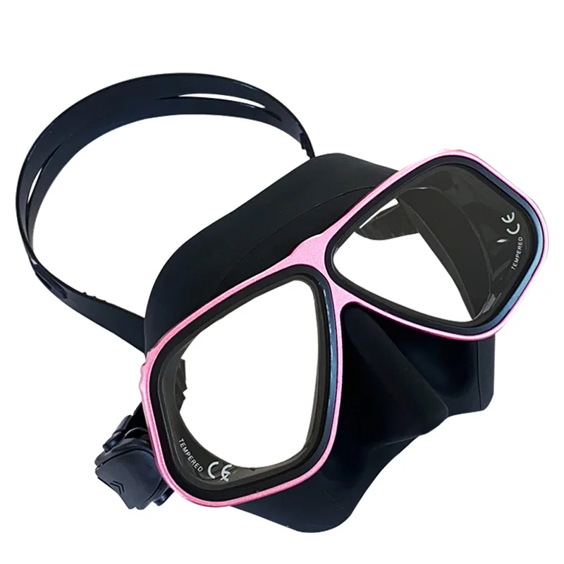 NEW Low volume aluminum alloy scuba dive mask Breathing Tube kits snorkel equip full face free diving goggles for Adults