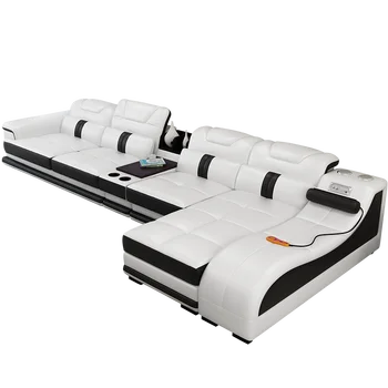 

Modern sofa design living room furniture muebles de sala massage leather sofa bed