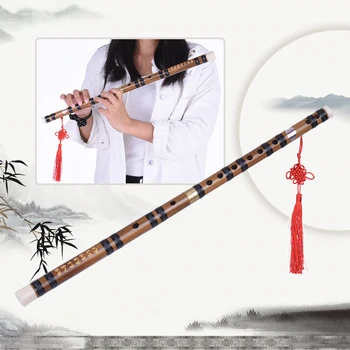

Pluggable Handmade Bitter Bamboo Flute/Dizi Traditional Chinese Musical Woodwind Instrument in E Key for Beginner Study Level