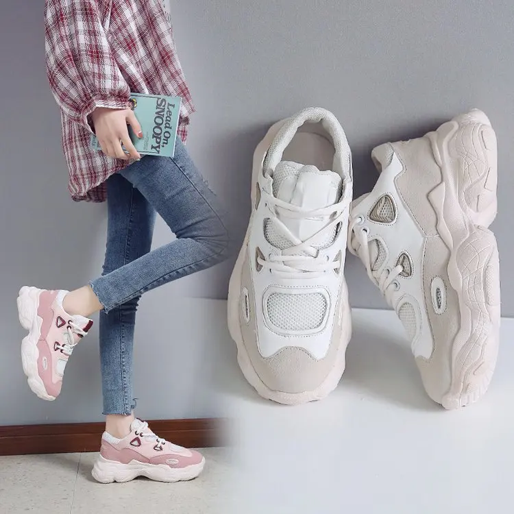 

Dad Shoes Women's INS Spring 2019 New Style Super Fire Korean-style Students Versatile Online Celebrity Athletic Shoes Thick Bot