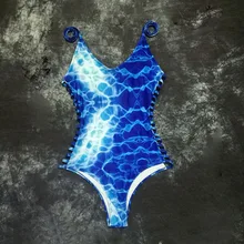 Цельный купальник с принтом, бикини, купальник с завязками на шее, женский купальный костюм, сексуальные женские Танкини больших размеров, купальники